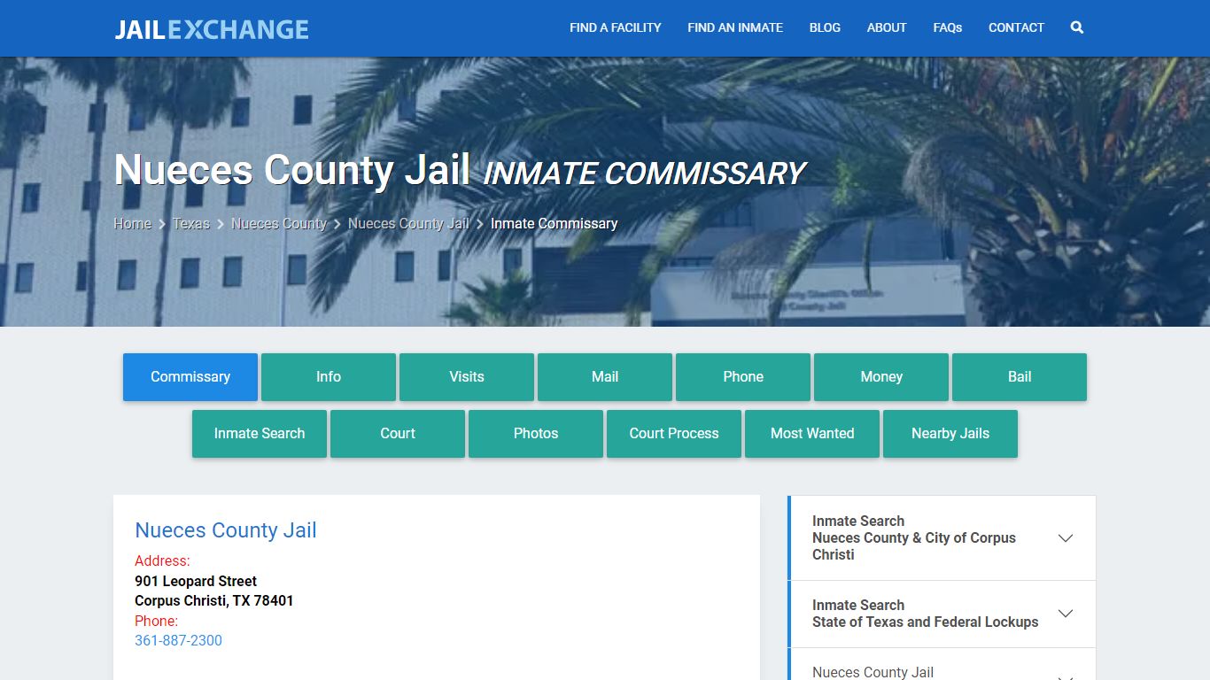 Inmate Commissary, Care Packs - Nueces County Jail, TX