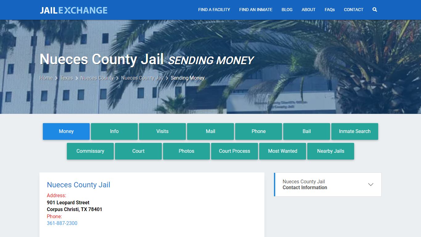 Send Money to Inmate - Nueces County Jail, TX - Jail Exchange